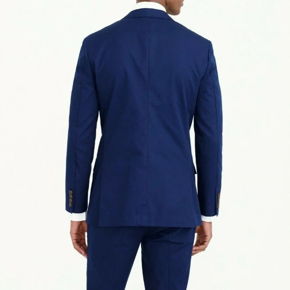 J. Crew $348 Navy Ludlow Slim-fit Suit Jacket in Italian Cotton Chino Sz 38R/M